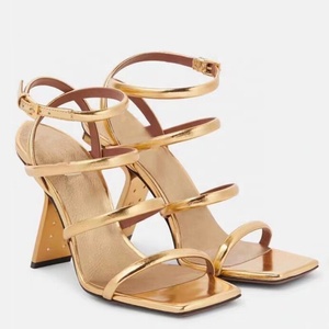 Sandales élégantes à talons hauts pour femmes, style stiletto, avec boucles à la cheville, chaussures de soirée compensées à talons fins - Product Image 6