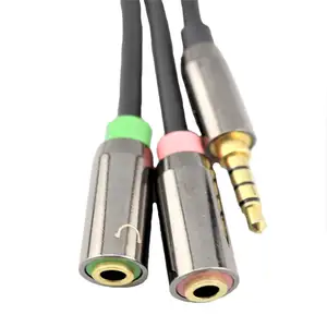 Top seller 3.5mm TRS male to 2 female cable audio cable 3.5mm aux Y type Stereo Jack Aux Audio trs balance earphone car wire