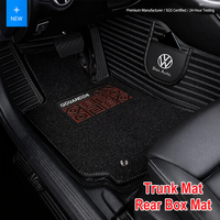 Tapis de sol de voiture double couche non toxique et inodore, entièrement enveloppant avec rebords surélevés