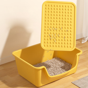 Usine En Gros PP En Plastique Anti-éclaboussures Semi Fermé Grande Capacité 20L Différentes Couleurs Autonettoyant Chat Bac À Litière - Product Image 3