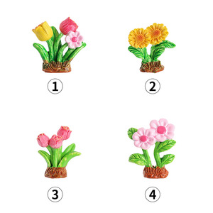 Flores Artificiales de Resina, Mini Plantas Decorativas para Escritorio, Decoración de Jardín de Primavera, Estilo de Alta Simulación A B C D - Product Image 4