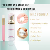 Nettoyant liquide pour extensions de cils sans larmes, végan, marque privée, brosses, bain de cils, lavage quotidien des cils, shampoing 30 ml/60 ml