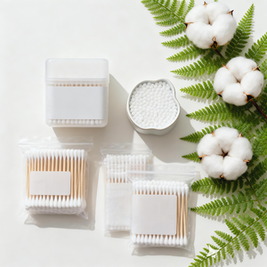 Hisopos de Algodón Biodegradables de Bambú Orgánico OEM ODM, Hisopos de Algodón Líquidos para Bebés, Fabricante de Hisopos de Algodón para Limpieza - Product Image 2