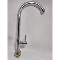 Robinet de cuisine moderne en acier inoxydable, monocommande, à poser sur le plan, pour eau froide, usage professionnel