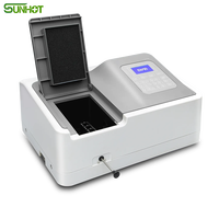 Spectrophotomètre à faisceau unique avec lampe au tungstène, résolution 1 nm, largeur de bande spectrale 2 nm, plage de longueur d'onde 190-1100 nm, écran LCD