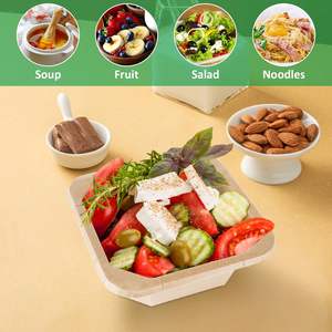 Restaurant Packaging Pasta Takeaway Box Disposable Fast Food Container Kraft Square Octagonal Paper Plates & <b>Bowls</b> with Lid - Product Image 4