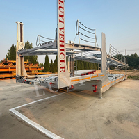 Semi-remorque porte-voitures 8 places entièrement galvanisée avec garantie anti-corrosion, semi-remorque à double étage pour le transport de véhicules