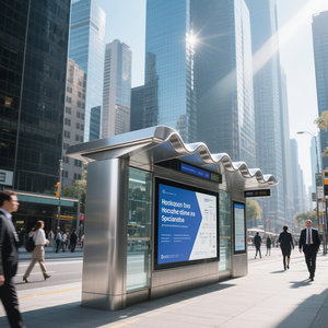 Cosun màn hình kỹ thuật số xe buýt dừng nơi trú ẩn trạm quảng cáo biển báo và hiển thị ngoài trời hộp đèn nhỏ de trạm xe buýt - Product Image 3