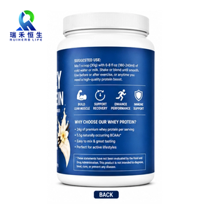 Poudre de concentré de protéines de lactosérum saveur vanille, 24 g de protéines par dose, faible en gras, faible en glucides, complément alimentaire post-entraînement - Product Image 2