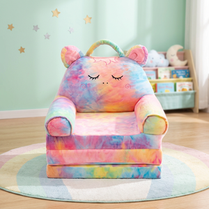 <b>Kids</b> Plush Foldable Bear Seat <b>Bed</b> Set-Modular Furniture for Living Room & Gym Contemporary Design Outdoor Hotel Baby Sofa Filler - Product Image 4