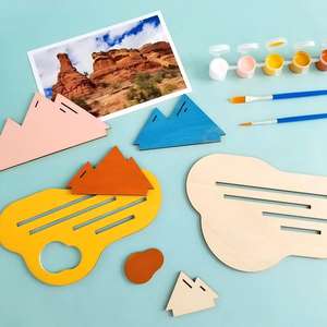 激光切割木制绘画套装 - DIY 木制涂色套件和完整的 DIY 绘画套件，适合创意家居装饰和手工制作 - Product Image 6