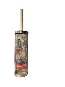 2 uds., cesta redonda para parrilla de barbacoa de acero inoxidable, cesta para parrilla rodante para accesorios de Camping, barbacoa para <span class=keywords><strong>asar</strong></span> <span class=keywords><strong>carne</strong></span> - Product Image 2