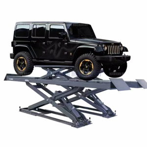 Lève-voiture hydraulique à double pont pour alignement de roues, mini-élévateur à ciseaux pour aligneur de roues - Product Image 1