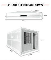 Conteneur pliable de 20 pieds, bureau préfabriqué, maison mobile, dortoir, camp pétrolier, conteneur pliable de chantier