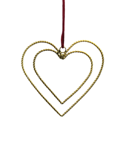 Cœur suspendu en métal et nickel plaqué or, ornement de noël, nouveau DESIGN, décoration d'arbre, offre spéciale - Product Image 6