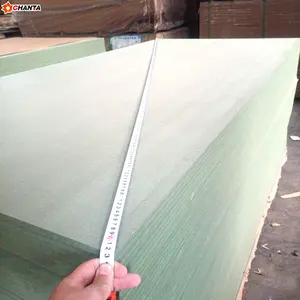 3mm 12mm 18mm Waterproof Green MDF Raw Plain MDF Wooden Grain Melamine HMR MDF Board melamine sheet