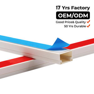 L'usine fournit directement un canal de câble en PVC en plastique ignifuge Câble de câblage électrique Cordon mural Hider Chutes de câble en PVC - Product Image 5