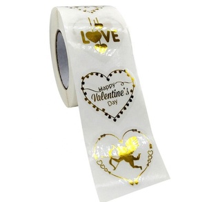 New Cute Love Heart Valentines <strong>Stickers</strong> for Valentines Day Round Waterproof Valentine Decorations Wall <strong>Party</strong> <strong>Bag</strong> Supplies Gift - Product Image 3