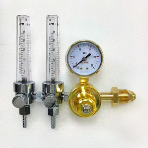 Régulateur de pression d'argon à double tube, vanne de réduction de pression d'argon, manomètre d'argon, jauge de réduction de pression d'argon, débitmètre, CO2 - Product Image 1