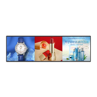 Gerilmiş Bar LCD reklam ekranı otobüs Video duvara monte dijital tabela Totem LCD ekran