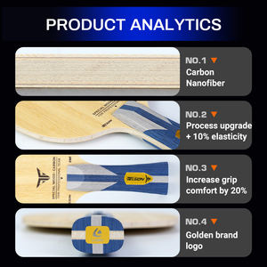 लोकी हाई इलास्टिक कोटो फेशियल मटेरियल फास्ट अटैक पिंग पोंग ब्लेड 7 लेयर टेलसन सीएनएफ फाइबर वुड ब्लेड टेबल टेनिस - Product Image 5