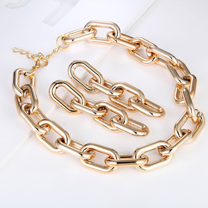 Cadena collar pendientes conjunto de joyas diseños 24k Cadena de collar de oro <span class=keywords><strong>para</strong></span> las mujeres - Product Image 4