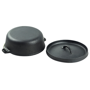 Olla de Hierro Fundido Antiadherente de 2QT para Acampar al Aire Libre, <span class=keywords><strong>Caldero</strong></span> Personalizado Precurado, Horno Holandés Negro, Apto para Gas e Inducción, Incluye Olla - Product Image 5