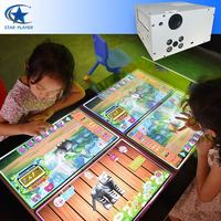 Table de dessin pour enfants avec projecteur LED, jouet de table à gribouiller, système de projection interactif, télécommande, LCD, HDMI, divertissement