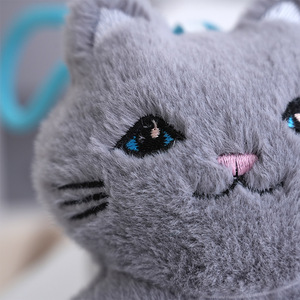 Al por mayor: Llavero de peluche de gato <span class=keywords><strong>mini</strong></span> lindo con forma de pez, colgante para bolso, muñeco de gatito esponjoso, accesorio colgante para mochila - Product Image 2