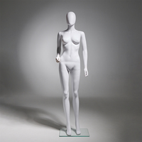 Maniquí de Plástico Blanco sin Pintar M086-BBTZ-PP, Maniquí Masculino de Plástico Crudo para Exhibición de Ropa