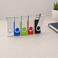 Flashdisk USB Putar Berbahan Metal USB2.0 USB3.0 Memory Stick Logo Custom Pen Drive 4GB sampai 128GB Hadiah Grosir
