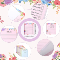 Bloc de Notas de Papel Personalizable con Aroma a Flores Coloridas, Autoadhesivo, con Líneas Horizontales, Corte Personalizado, Multiusos, Impresión Offset CMYK