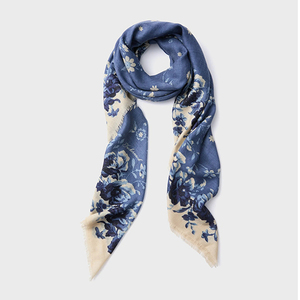 <span class=keywords><strong>Sciarpa</strong></span> personalizzata con stampa in <span class=keywords><strong>Cashmere</strong></span> di <span class=keywords><strong>seta</strong></span> di lusso per donne Logo personalizzato per le stagioni autunnali primavera estate - Product Image 2