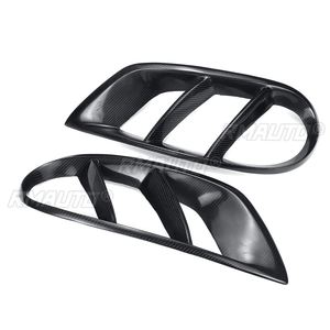 2x W205 Real Carbon Fiber Car Front Fog Light <b>Grill</b> Air <b>Vent</b> Cover Trim for Mercedes for Benz W205 C250 C300 C43 4Dr 2015-2018 - Product Image 3