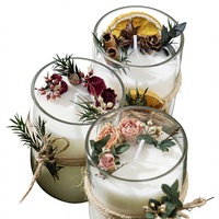 Lilin Aromaterapi Mewah Grosir dari Lilin Kedelai dengan Aroma Buah, Bunga Kering & Logo Kustom untuk Liburan & Diwali