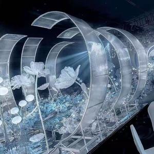 Arche lumineuse en fer forgé LANJO, amovible, pour mariage, décoration extérieure de grande taille pour pelouse - Product Image 1