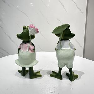 Rana Coppia in resina artigianato cortile pastorale Design decorativo per la casa di <span class=keywords><strong>natale</strong></span> di Halloween ornamento stampo religioso - Product Image 4