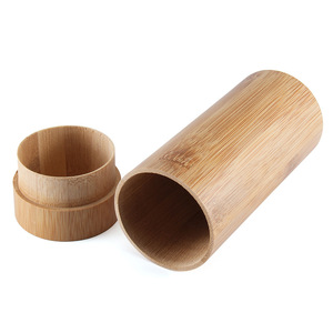 Étui à lunettes en bambou, couleur bois naturel, forme rectangulaire, taille 3-5,9 pouces, pour le rangement des lunettes de soleil, été 2024 BC031 - Product Image 1