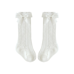 ถุงเท้ายาวถึงเข่าสำหรับเด็กถุงเท้าตาข่ายแบบบางพร้อมริบบิ้น - Product Image 3