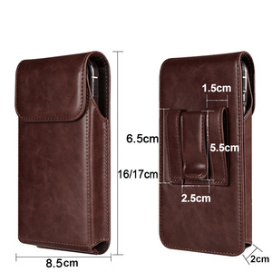 Étui de protection pour téléphone OPPO Senior Construction-Site en similicuir fait main avec fermeture magnétique, pochette <span class=keywords><strong>ceinture</strong></span> pour smartphones - Product Image 2