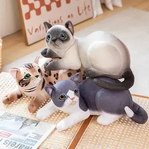 Simulation de chat réaliste personnalisé jouet en peluche chat en peluche jouet en peluche chat en peluche animal en peluche