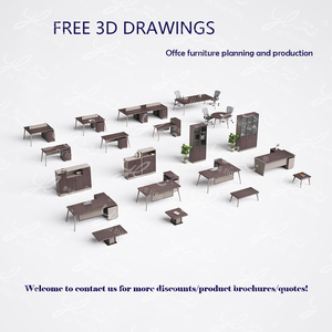 Bàn văn phòng hiện đại bàn điều hành với chân kim loại và hạt gỗ MDF <span class=keywords><strong>Top</strong></span> CEO bàn Bàn văn phòng máy trạm - Product Image 6