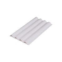Revêtement mural en composite bois-plastique moderne, semi-circulaire, 3D, imperméable, résistant à l'humidité, anti-moisissure, ignifuge et écologique