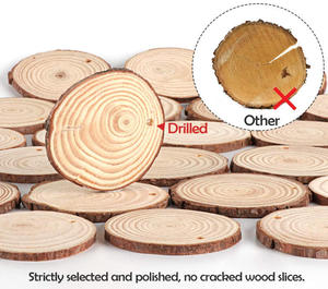 Custom Wholesale Round Natural Laser Cut Unfinished Wood Slices For <strong>Easter</strong> And Thanksgiving Christmas Wedding Ornament <strong>Decoratio</strong> - Product Image 6