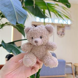 Porte-clés en peluche mini ours en peluche mignon de dessin animé, personnalisé, de haute qualité, pour breloques de sac, vente en gros - Product Image 5