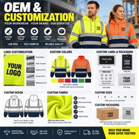Vêtements de travail réfléchissants à haute visibilité personnalisés, uniforme de travail de protection en plein air, sweat-shirt pour soudeurs, cheminoteurs, ouvriers du bâtiment, mineurs