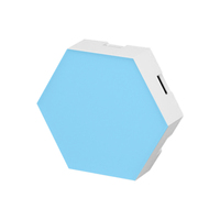 Paneles de Luz RGB Hexagonales en Forma de Panal, Lámpara de Pared con Tecnología Quantum Splicing, Soporte para Dimmer, Sensor de Sonido, Decoración para Sala de Juegos, Recargable por USB y CA