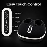 Appareil de massage des pieds Shiatsu portable, machine électrique à rouleaux pour les jambes et les mollets avec chaleur infrarouge, vibrations et compression d'air chauffante