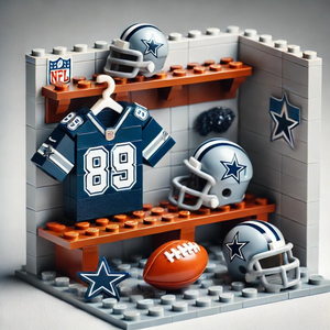 Set di Blocchi da Costruzione Educativi in Plastica con Diorama in Scala <span class=keywords><strong>1</strong></span>:12 della Spogliatoio di una Squadra di Football Americano - Product Image 5