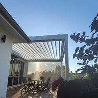 Maplemiles - Toldo Motorizado Inteligente de Aleación de Aluminio para Exteriores, Patio, Pabellón, Gazebo, Pérgola